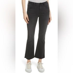 Frame Le Crop Mini Boot Jeans Size 32 Black in Kerry Wash